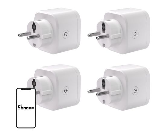 SONOFF S61s Matter External Plug via Wi-Fi, 4-Pack Viedās rozetes