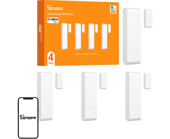 SONOFF SNZB-04PR2 Window and Door Sensor, 4-Pack Viedie Sensori