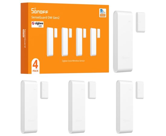 SONOFF SNZB-04PR2 Window and Door Sensor, 4-Pack Viedie Sensori