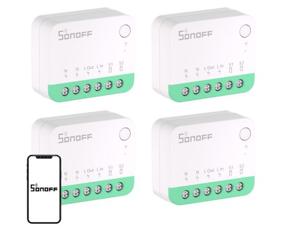 SONOFF MINIR4M (Extreme) Matter Switch 4-Pack Viedie slēdži