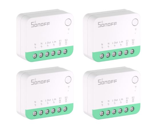 SONOFF MINIR4M (Extreme) Matter Switch 4-Pack Viedie slēdži