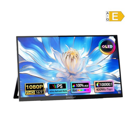 ZEUSLAP OL133ED Portable Monitor with a 13.3" Touchscreen Monitori