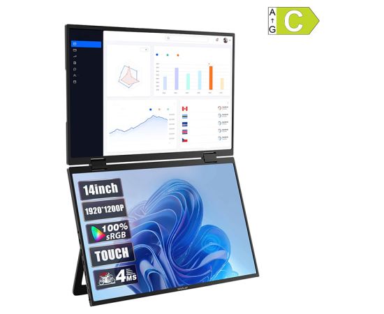 ZEUSLAP Z14W Portable Monitor with a 14-inch dual-touch screen Monitori