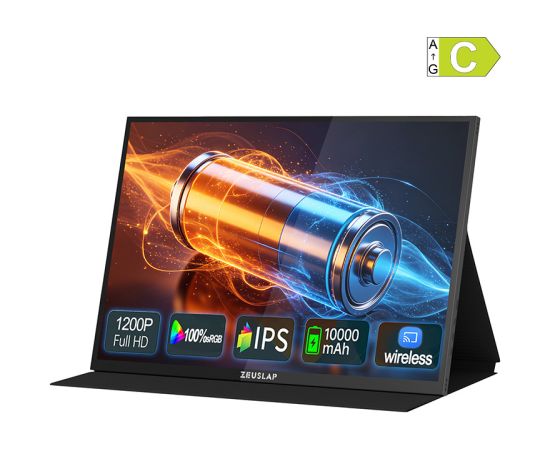 ZEUSLAP P16BT portable monitor with a 16-inch touchscreen Monitori