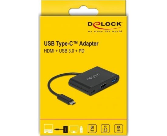 HUB USB Delock USB Type-C Adapter > HDMI 4K 30Hz USB Type-A/C PD Новинки Компьютерная техника