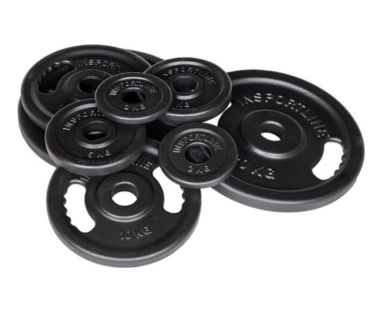 Čuguna olimpisko svaru paliktņu komplekts inSPORTline Castblack 2 - 20 kg Hanteles