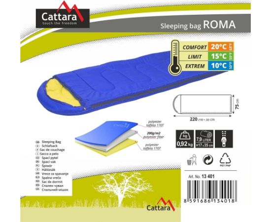 Guļammaiss Cattara Roma +10 °C Спальные мешки