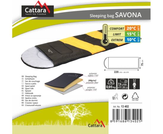 Guļammaiss Cattara Savona +10 °C Спальные мешки