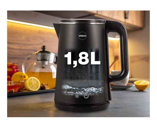 ELDOM C515C Cordless Kettle 1.8 L 2000 W Black Tējkannas (elektriskās)