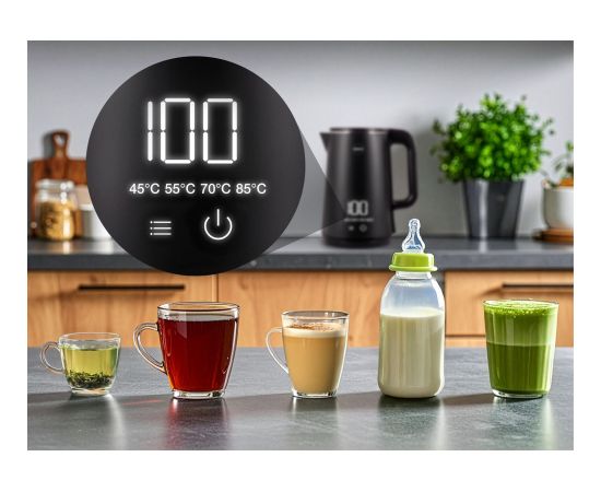 ELDOM C515C Cordless Kettle 1.8 L 2000 W Black Tējkannas (elektriskās)