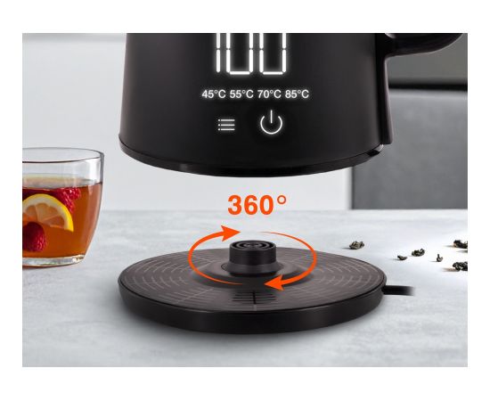 ELDOM C515C Cordless Kettle 1.8 L 2000 W Black Tējkannas (elektriskās)