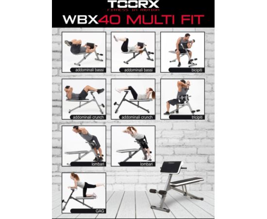 Training bench TOORX WBX40 MULTIFIT Universālie soli