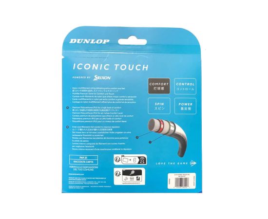 Strings for tennis racket DUNLOP ICONIC TOUCH ATP 17g/1.25mm 12m  Teniss