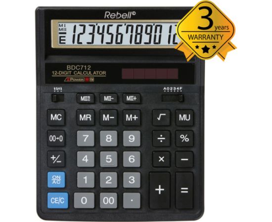 Калькулятор настольный Rebell BDC712GL Калькуляторы