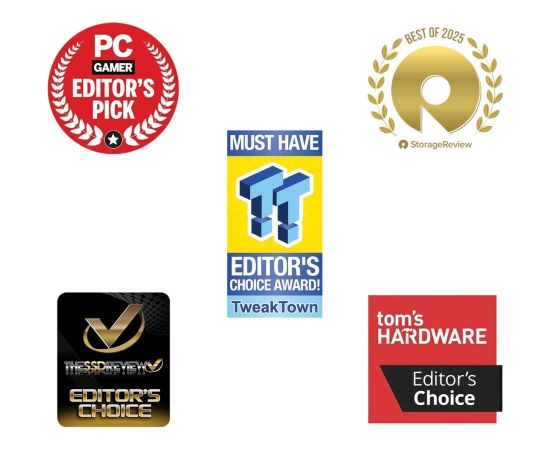 SSD SANDISK 600xTBW rating MTBF 1750000 h Read speed 14900 MB/s Write speed 11000 MB/s NVMe Yes PCI Express 5.0 M.2 1000 GB SDSP82100TAH-000E0 SSD Cietie Diski (Solid state drive)