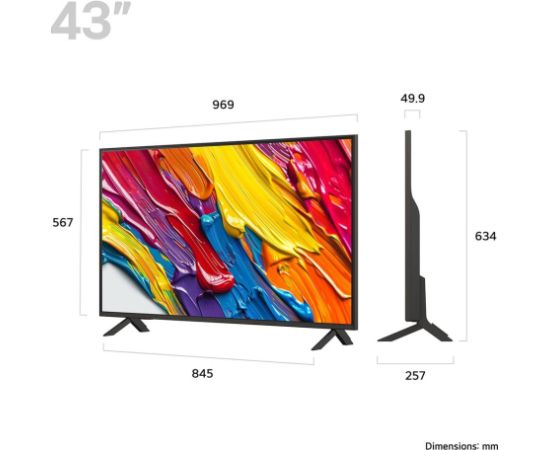TV Set LG 43 " 4K Ultra HD 3840 x 2160 pixels Flat 16:9 QNED 43QNED84A6C Телевизоры