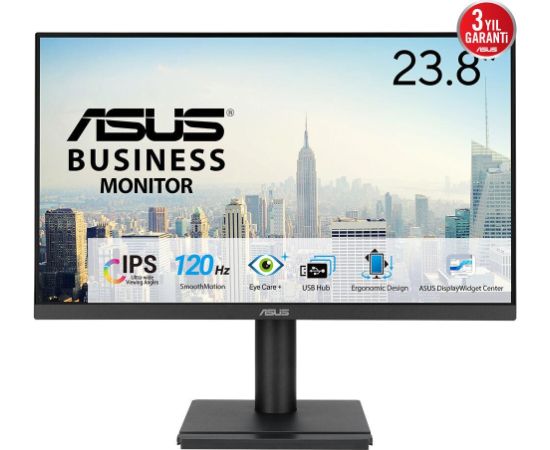 LCD Monitor ASUS 23.8 " 1920 x 1080 pixels Full HD Native aspect ratio 16:9 LED Flat 90LM02W1-B01171 Monitori