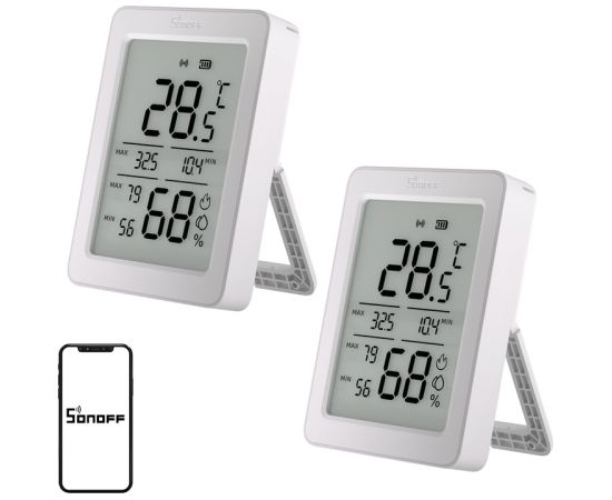 SONOFF ZigBee SNZB-02DR2 Temperature and Humidity Sensor, 2-Pack Viedie Sensori