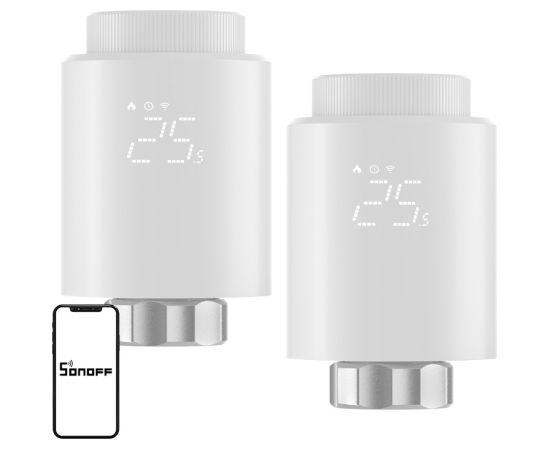 SONOFF ZigBee TRVZB Thermostatic Head, 2-Pack Viedie slēdži