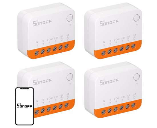 SONOFF MINIR4 (Extreme) Switch, 4-Pack Viedie slēdži