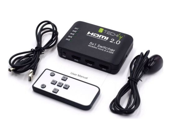Techly 5-Port splitter HDMI 2.0 5x1 4K@60Hz HDR Новинки Компьютерная техника