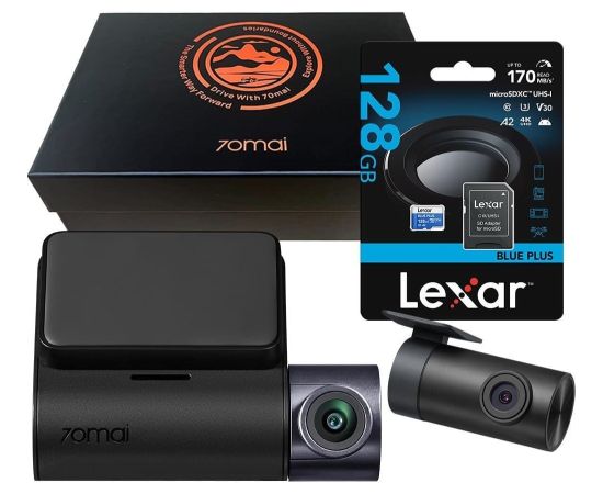 Xiaomi Videoreģistrators 70mai Dash Cam A410-1 set + Lexar 128GB Video reģistratori