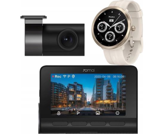 Xiaomi Videoreģistrators 70mai A800S-1 + RC06 4K + Maimo Watch WT2001 GPS GOLD Video reģistratori
