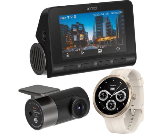 Xiaomi Videoreģistrators 70mai A800S-1 + RC06 4K + Maimo Watch WT2001 GPS GOLD Video reģistratori
