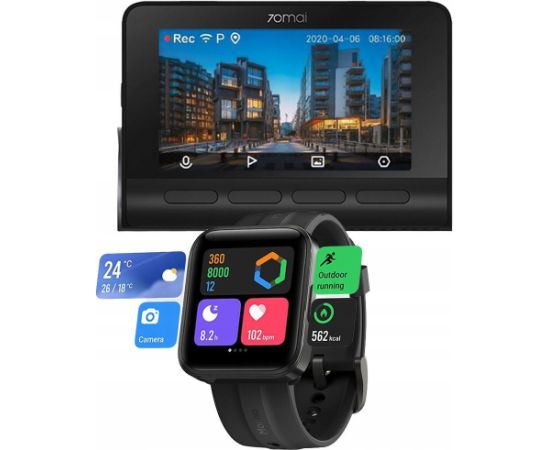 Xiaomi Videoreģistrators 70mai A800s 4K + Maimo Watch FLOW BLACK Видеорегистраторы