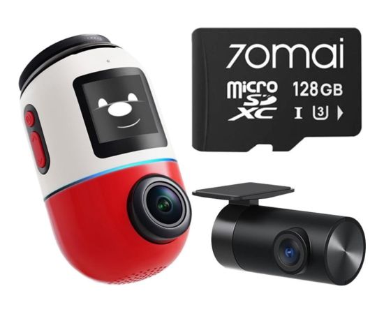 Xiaomi Videoreģistrators 70mai Omni X800 4K set red + 70mai SD 128GB Video reģistratori