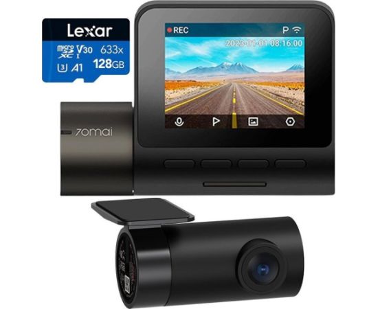 Xiaomi Videoreģistrators 70mai A200 HDR + RC11 + Lexar 128GB Video reģistratori