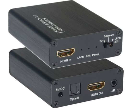 Techly Ekstraktor Audio 5.1CH Toslink/Analog 3.5mm 2CH z HDMI 4K Новинки Компьютерная техника