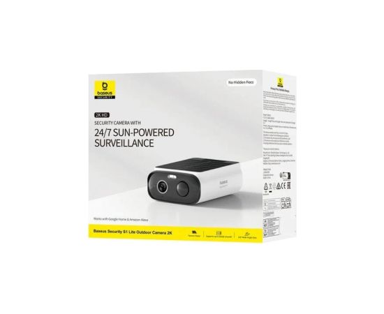 Baseus Security S1 Lite Outdoor Camera 2K Āra kamera / balts Video novērošanas kameras