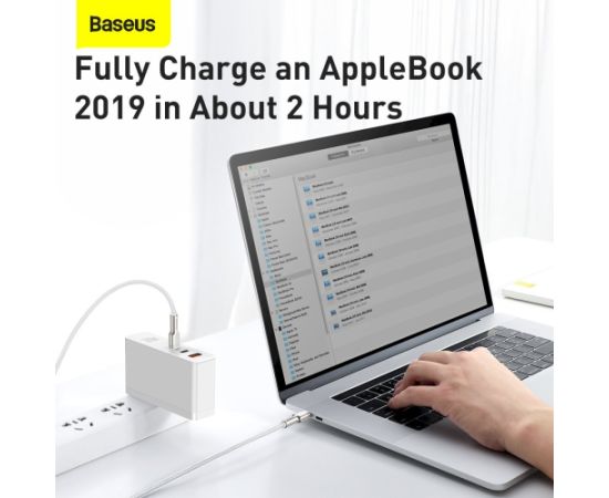 Baseus Cafule Metal Series Data Cable Datu kabelis USB-C - USB-C 100W 1m / balts Data USB kabeļi