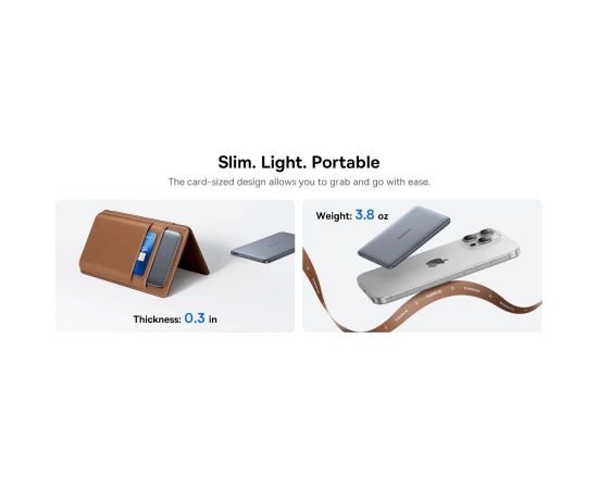 Baseus PicoGo AM41 Magnētiskais ārējais akumulators 20W 5000mAh / miglāja rozā Power Banks