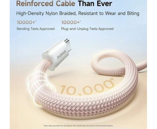 Baseus Dynamic 4 Pro Series Data Cable Datu kabelis USB-C - USB-C 100W 1m / maigi rozā Data USB kabeļi