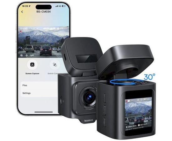 Baseus PrimeTrip VD1 Pro Video reģistrators Dash Cam 4K / kosmiski melns Video reģistratori