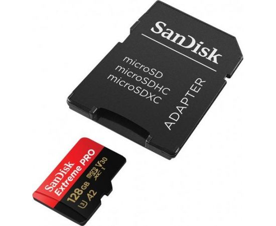 SanDisk карта памяти microSDXC 128GB Extreme Pro A2  + адаптер