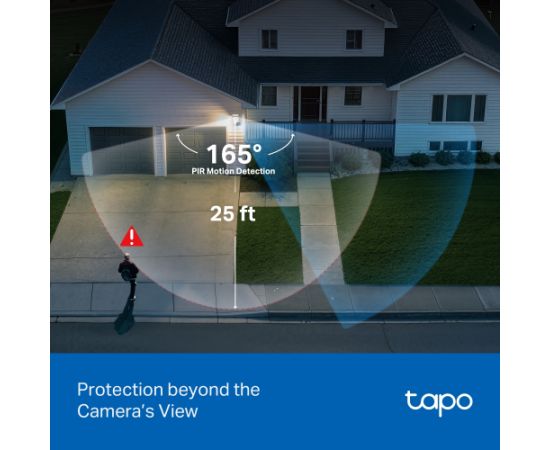 TP-LINK Tapo C710 Pan/Tilt Security Floodlight Camera 3 MP F/2.0 IP65 H.264 microSD up to 512 GB Video novērošanas kameras
