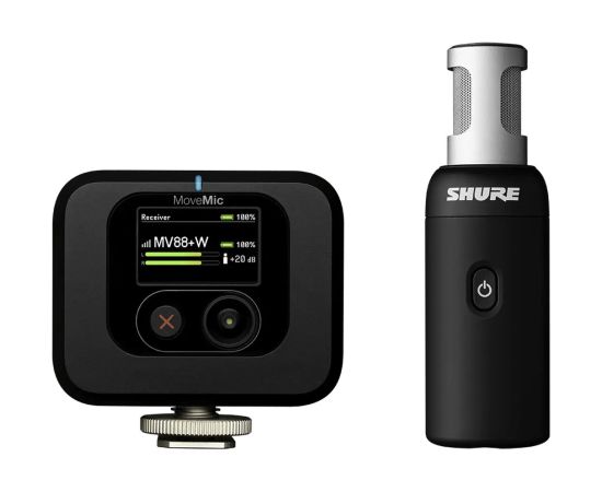 Shure MV88+W-KIT-Z6 - Bezprzewodowy mikrofon stereo z odbiornikiem nakamerowym Mикрофоны