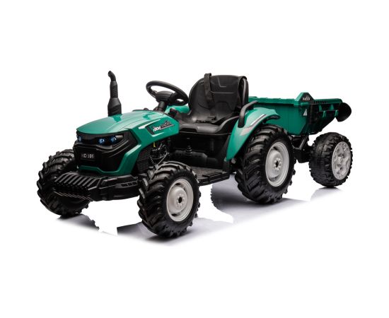 Lean Cars HC-306 Battery Operated Tractor With Trailer Dark Green 24V Новости - Детские товары
