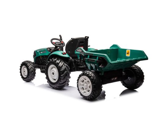 Lean Cars HC-306 Battery Operated Tractor With Trailer Dark Green 24V Новости - Детские товары