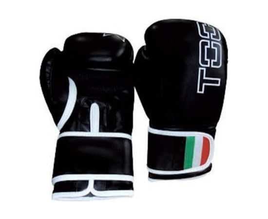 Boxing gloves TOORX LEOPARD BOT-001 8oz black eco leather Boksa inventārs