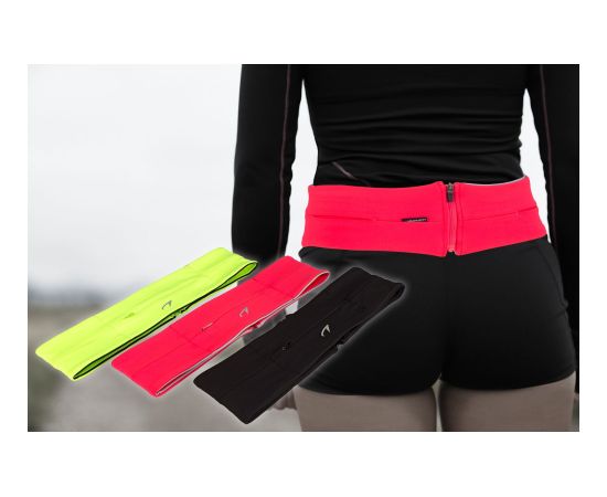 Пояс для бега AVENTO 21PR L Fluorescent pink/Black/Silver Велосипеды