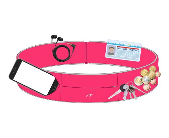 Пояс для бега AVENTO 21PR L Fluorescent pink/Black/Silver Велосипеды