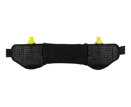 Hip bag with bottles AVENTO 44RA Black/Fluorescent yellow Рюкзаки для бега