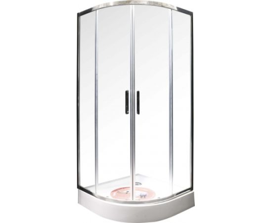 Ravak dušas stūris XU1CP4-90, 900x900 mm, r=550, h=1900, spīdīgs/caurspīdīgs stikls Dušas stūri