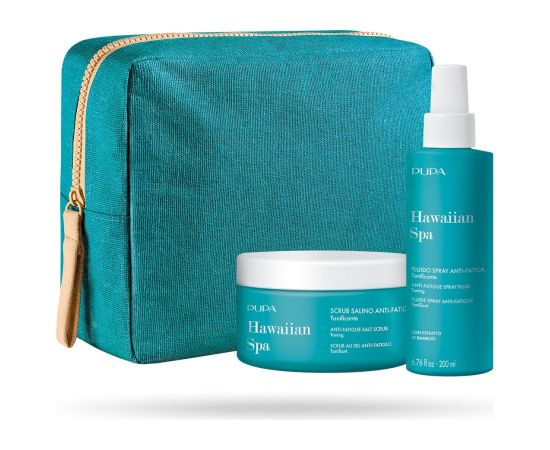 Pupa Set Pupa: Hawaiian Spa, Anti-Fatigue, Body Scrub, 350 g + Hawaiian Spa, Anti-Fatigue, Body Spray, 200 ml + Pupa, GWP Textile Pouch For Women Духи и косметика