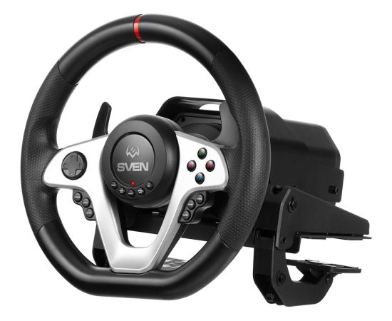 Steering wheel SVEN GC-W1000 (pedals, gearbox, force feedback, D-pad, 17 bt, XB1/P4/PC/X-D-Inpu) Spēļu kontrolieri