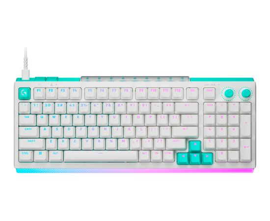 LOGITECH G512 X 98 Wired Gaming Keyboard - WHITE - US INT'L - USB - EMEA28i - 935 - TACTILE Klaviatūras